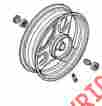 44650-gbl-860za 44650-mca-305 Honda Front Wheel Sub Assy Metropolitan 02-09 Chf50 A P Pa Ps S