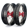 Crfws350425n1316-red-sky-3.7 Skywave Supermoto Complete Wheel Rims Hubs For Honda Crf
