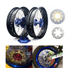 Drzws350425-blu-937845-sd-11 Drz 400 Sm 2005-2017 Supermoto Complete Front Rear Wheel Rim Set Rotors