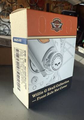 Harley Davidson 43163-08a-001 Willie G Skull Front Axle Nut Cover Kit