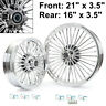 Hd-frw-c3622-1-chr-gsp Golfcartsparts Chrome Complete Tubeless Cast Wheel Set For Dyna Softail