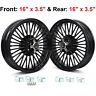 Hd-frw-c3632-1-bla-gsp Golfcartsparts Front Rear Tubeless Wheels Set Fat Spoke For Softail