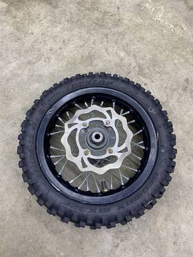 45209001044 Ktm 2009 50 Sx Front Wheel Rim Hub With Brake Rotor Complete Assembly 12x1.5