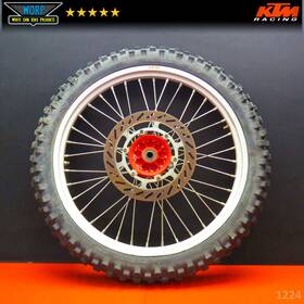 54609001044 Ktm Genuine Oem 1990 350 Exc Front Wheel Hub Rim Tire Rotor Assembly