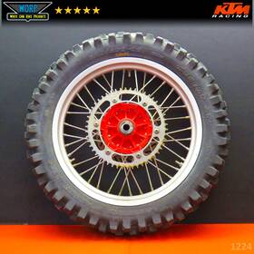 56510001544 Ktm Genuine Oem 1990 350 Exc Rear Wheel Hub Rim Tire Rotor Sprocket Assembly
