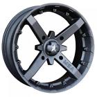 S007-12 No Name Motosport Alloys Battle Wheel Flat Black Comman