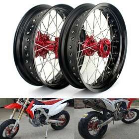 Crfws350425n-bla-fs923 Tarazon For Honda 17 Inch Cnc Spoked Wheel Set Cr125r Cr250r Crf450r Crf250r Crf250x Crf450x