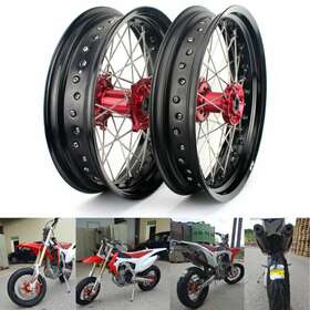 Crfws350425n1316-red-fs76 Tarazon For Honda 17 Inch Supermoto Wheels Set Crf450rx Crf250rx 19-23 Crf450r Crf250r 14-23