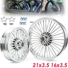 Hd-frw-c3622-2-chr-efb Tarazon Fat Spoke Wheels 21x3.5 16x3.5 For Harley Touring Electra Glide Road King Flhx