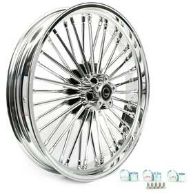 Hd-fw-c362-1-chr-skyet Tarazon 21x3.5 Inch Fat Spoke Front Wheel For Harley Softail Heritage Deluxe Flstn Fxstc