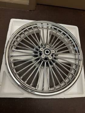 Tarazon Hd-fw-c364-1-chr-gsp726 21x2.15 Inch 36 Fat Spoke Front Wheel For Harley Softail Heritage Classic Choppers