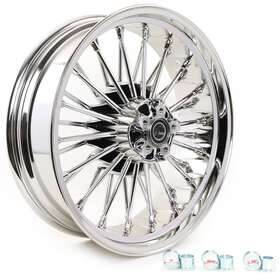 Hd-rw-c361-1-chr-rf-0428 Tarazon 18x5.5 36 Fat Spokes Rear Wheel Rim For Harley Dyna Street Bob Wide Glide Fxdwg