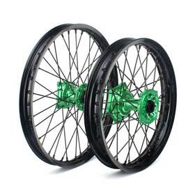 Kxfws2119-gre-hp824 Tarazon For Kawasaki 21 Inch 19 Wheel Green Hubs Set Kx250f Kx450f 06-18 Kx125 Kx250 06-13
