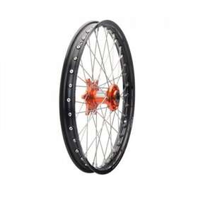 1418490031 Tusk Impact Complete Wheel - Front 21 X 1.60 Black Rim/silver Spoke/orange Hub
