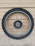 2000 XR100R Oem Front Wheel Hub Spokes Rim Tire Assembly *small Bend. Fixed Price $99.95.
