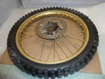 1985-88 Suzuki Rm 125 250 Front Wheel Rim Hub Tire Gold. Fixed Price $74.99.