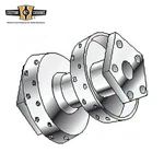 Chrome Dual Flange Front Wheel Hub & 5/16" Holes Fits For Harley 1973-1999. Fixed Price $70.99.