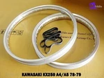 Kawasaki KX250 A4 A5 78-79 Front & Rear Aluminium Silver Wheel Rim Set *BI6027*. Fixed Price $173.85.
