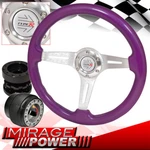 Black Hub Extender + Purple Wood Silver Center Steering Wheel For 96-05 Civic. Fixed Price $86.99.