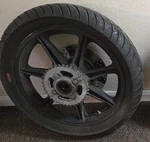 1976 Yamaha Rear Wheel Rotor Sprocket Metzler Tire. Fixed Price $104.95.