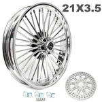 21X3.5 Fat Spoke Front Wheel W/ Rotor For Harley Softail Boy Springer Flsts. Fixed Price $419.99.