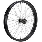 Lowbrow Customs Black 21" Ribbed Spool Hub Chopper Wheel 3/4" Bearings. Fixed Price $341.10.