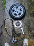 Front Wheel Hub For Piaggio Vespa ET4 150 + Caliper Holder. Fixed Price $94.26.