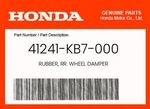 Honda Genuine Rubber, Rr. Wheel Damper 41241-KB7-000. Fixed Price $11.01.