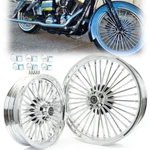 21X3.5 16X3.5 Fat Spoke Wheels For Harley Heritage Softail Classic Deluxe Flstn. Fixed Price $733.24.