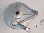 1973 Honda CB350F Four Rear Brake Panel Hub Backing Plate Shoe Pivot Cam. Fixed Price $30.00.