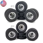 4X Cnc Metal Alloy Front/rear Wheel Hub Rim & Tires For 1/14 Tamiya Rc Truck Car. Fixed Price $33.13.