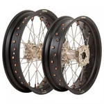 Tusk Impact Supermoto Complete Front And Rear Wheel Set 17 X 3.50 Matte Black. Fixed Price $875.51.