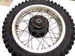 Suzuki Cyclone TM400 Rear Wheel With Sprocket Mounting Drum Hub Fits 1973. Fixed Price $132.00.