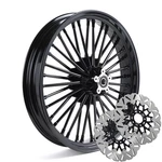 21X3.5 Fat Spoke Front Wheel Wave Rotors For Harley Road King Street Glide 08-23. Fixed Price $493.28.