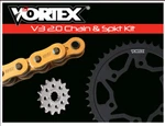 Suzuki 2011-2023 GSXR600 Vortex 525 Chain & Steel Sprocket Kit 15-43 Custom Gold. Fixed Price $265.07.