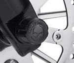 Harley Davidson Black Willie G Skull Axle Covers - Front 43000096. Fixed Price $63.18.