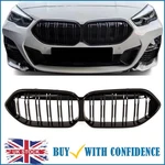 Fits Bmw 2 Series F44 Front Kidney Grilles Twin Slats Sport Style Gloss Black. Fixed Price $54.58.