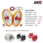 Kke Dirt Bike Wheels For Honda XR400R 1996-04 XR600R Red Silver Gold Black Hubs. Fixed Price $489.00.