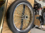 Vtg 17" Spool Hub Wheel Old Skool Chopper Straight Lace Harley Springer Girder!. Fixed Price $499.95.