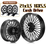 21"/16" Fat Spoke Wheels Rotors For Harley Touring Road King Street Glide 09-23. Fixed Price $738.17.