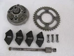1969 Yamaha 100 L5-T Trailmaster Rear Hub, Dampers, 37T Sprocket & Axle W/collar. Fixed Price $40.00.