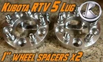 Kubota RTV-900 RTV-1100 RTV-1140 1" Wheel Spacers Older 5 Lug Only Front Rear X2. Fixed Price $98.88.