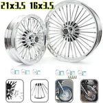 21 & 16 3.5 Fat Spoke Wheels Rims For Harley Touring Road King Glide 2000-2007. Fixed Price $689.99.