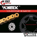 Vortex 525 Chain And Sprocket Kit 15-45 Tooth CKG5136 For Suzuki SV650S 99-08. Fixed Price $276.62.