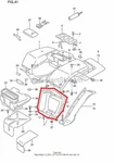New Oem Suzuki Quadrunner LT-4WDXW Front Right Mud Guard Flap. Fixed Price $104.95.