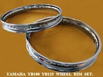 Fit Yamaha YB100 YB125 F/r Steel Wheel Rim Set Pair "chrome" 18"/18" AS612. Fixed Price $96.70.