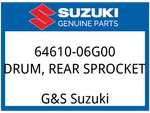 Suzuki Oem Part 64610-06G00 Drum, Rear Sprocket. Fixed Price $319.71.