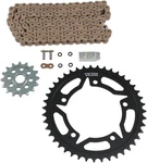 Vortex V3 Wss Chain/sprocket Kit With Steel Rear Gold 16/43T 525SX3-114 CKG5130. Fixed Price $270.26.