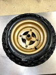 1986-87 Yamaha BW80 Front Wheel W/ Hub , Holding Air As Is Tire Cracks 19X7X10. Fixed Price $199.99.