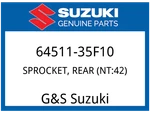 Suzuki Oem Part 64511-35F10 Sprocket, Rear (NT:42). Fixed Price $85.28.